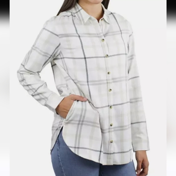 JACHS Girlfriend New York Button Down Flannel - Picture 1 of 11